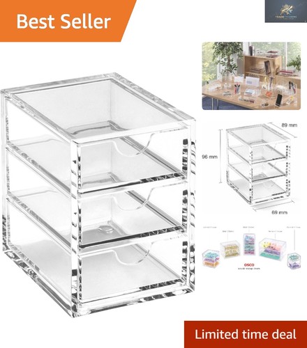 Elegant clear acrylic - acrylic, 3-drawer