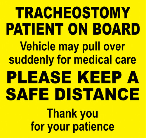 Tracheostomy patient board - tracheostomy,