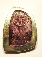 STERLING SILVER SCOTTSH CELTIC ORTAK MALCOLM GRAY ENAMEL FLOWER PENDANT