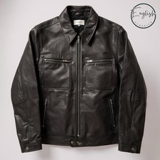 Reiss Leather Fenwick Jacket