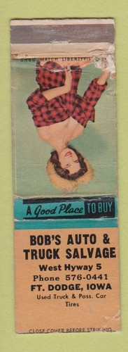 Matchbook cover bob s auto - -,