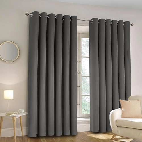 Plain blackout eyelet curtains - plain,