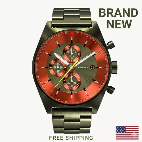 Detomaso d10 chronograph olive - d10,