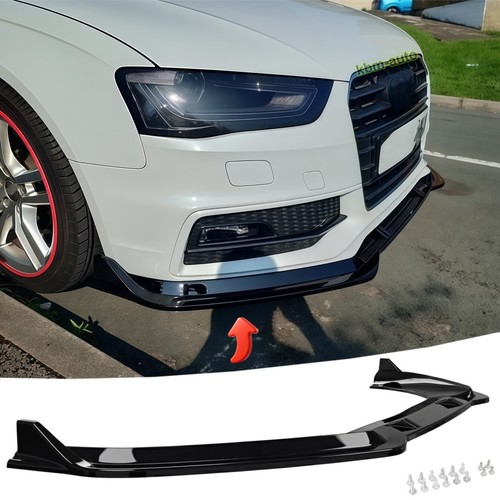 Gloss black front lip splitter - front,
