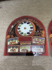 Slot Machine Clock Work Orange Glass Front Panel x2