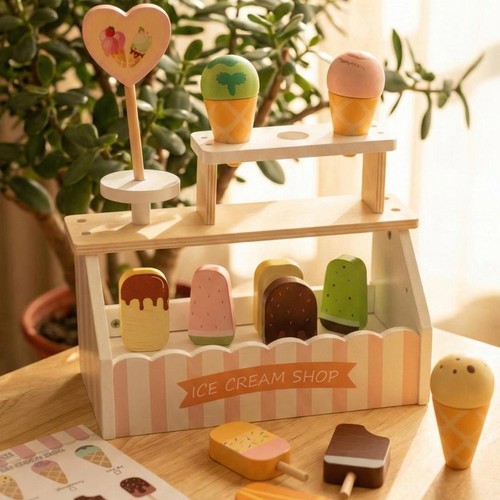 Wooden ice cream - wooden, toy