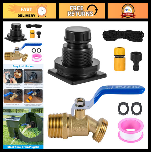 Stock tank drain plug kit - kit, for