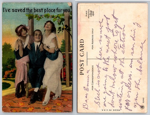 Vintage comic postcard - comic,