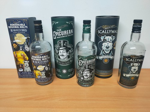 Empty whisky bottle douglas - whisky, |