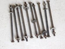 10- 13cm Long Mushroom head bolts, 28mm thread length - Nuts & washers.