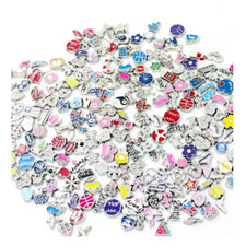 50 x floating locket charms chosen at random