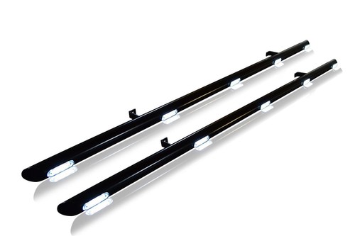 Black side bars white leds - white,