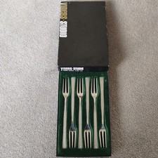6 Viners STUDIO Bark Dinner / Table forks 20cm Sheffield stainless steel boxed
