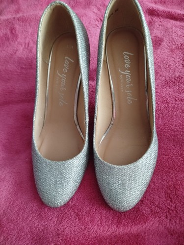 Sparkly silver stilleto heels - sparkly,