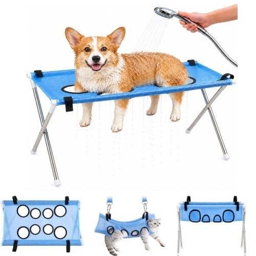 Dog grooming hammock stand - grooming,