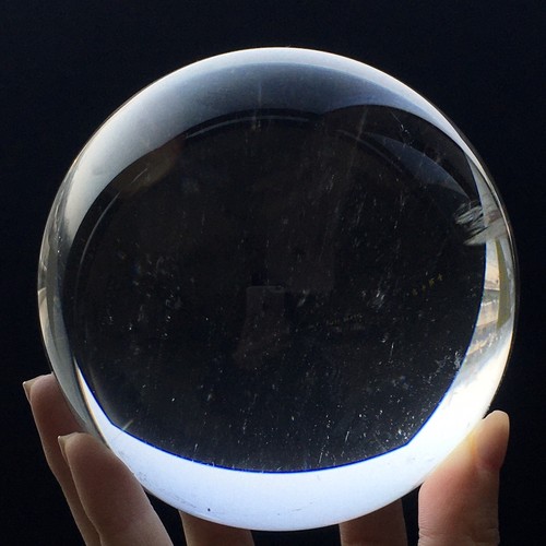 Clear quartz sphere negative - quartz,