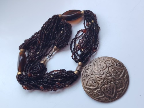 Brown glass seed - seed, bead