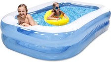 Zumhigh Paddling pool Rectangular Kids Ground Inflatable Toys Kids Swimming Pool