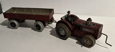 VINTAGE GAMA TRACTOR DRIVER TRAILER TOY 30's WIND UP ARNOLD TIPPCO KELLERMAN