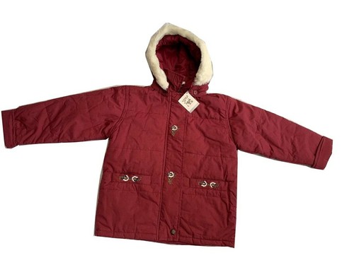 Girls coat burgundy padded - coat,