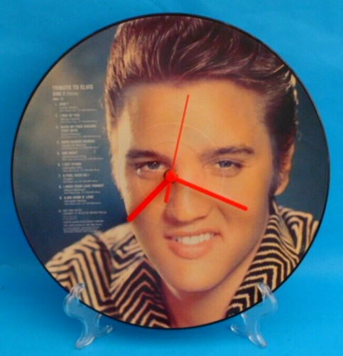 Elvis presley clock upcycled - clock,