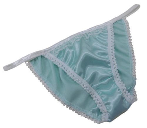 Satin lace tanga - lace, panties