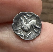 CELTIC BRITAIN CORIELTAUVI (CORITANI) 1ST CENTURY B.C SILVER HALF UNIT. RARE