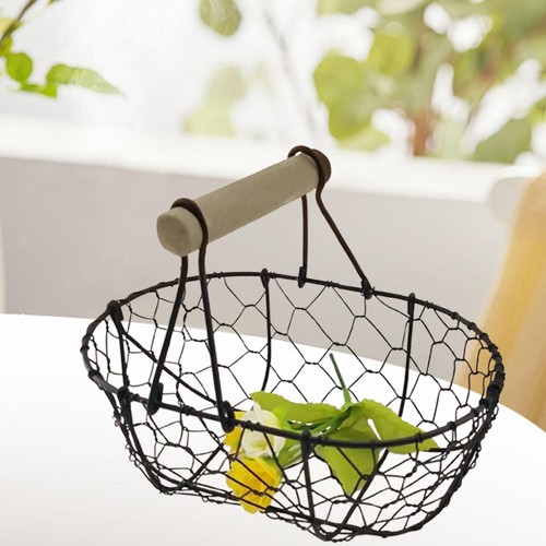 Wire egg basket - basket, rustic