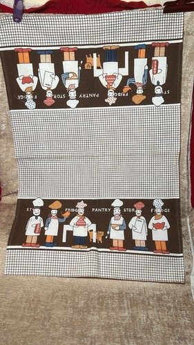 Vintage retro tea towel chef - tea,