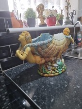 Art Deco Majolica Sea Shell