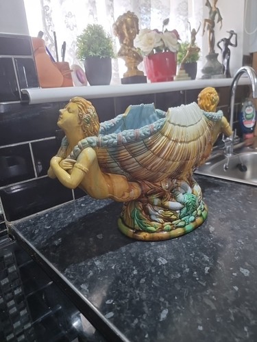 Art deco majolica sea shell - deco,