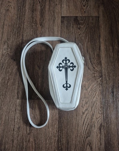 Gothic white coffin - coffin, crossbody