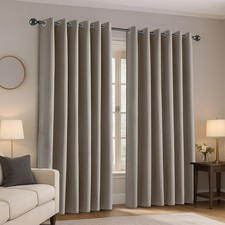 100% Blackout Eyelet Curtains