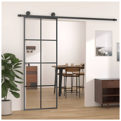 Sliding door black - sliding, 76x205