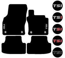 Fits VW Golf Mk7 2012-2020 Black Tailored Car Mats TSI Badge/Motif/Embroidery