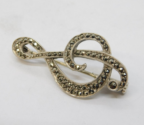 Sterling silver marcasite - silver,