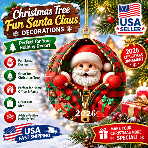 Christmas tree fun santa - christmas,