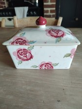 Emma Bridgewater Rose and Bee Large Butter Dish