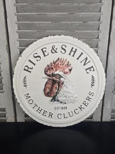 Chicken sign wall - plaque, "rise