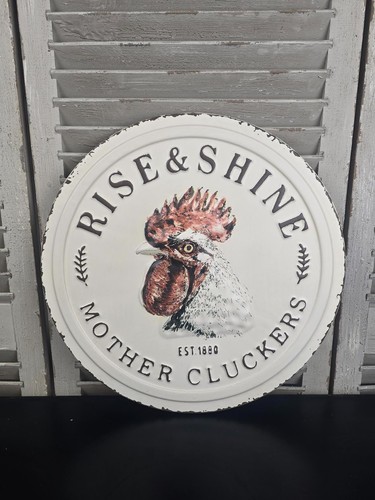 Chicken sign wall - plaque, "rise