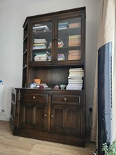 Ercol Mural Wall and Corner Unit Cupboard Bookcase 3 Piece Oak