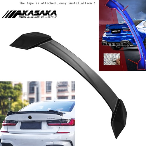 Black rear trunk spoiler wing - black,