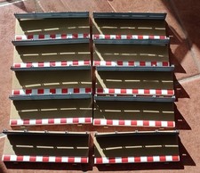 Scalextric BA Sand Straight Half Borders and Barriers. x10