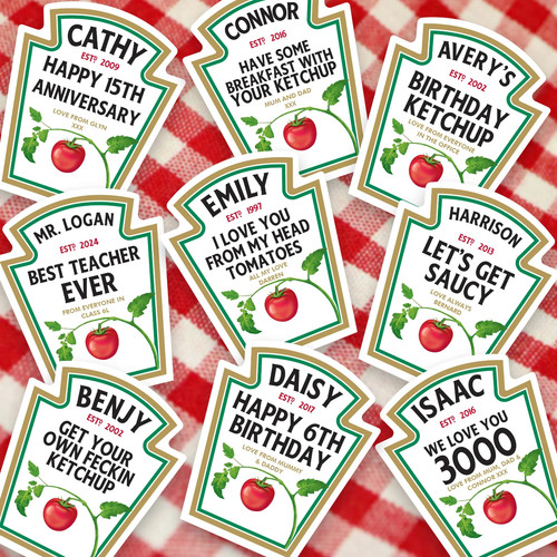 Personalised vinyl tomato - personalised,