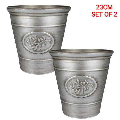 Set olive silver plastic - olive,