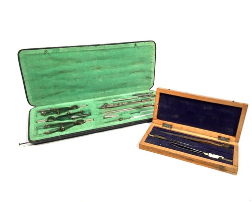 Antique cased draughtsman - cased, draughtsman's