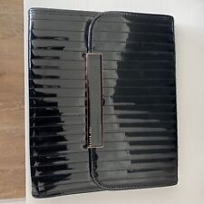 BLACK Ted Baker Lilsy Enamel Quilted Flap Ipad Case Bag Tags French Bulldog £25