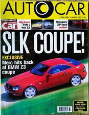 AUTOCAR MAGAZINE 13-AUG-97 -  BMW Z3M E36/7, TVR Chimaera 450, Honda Prelude