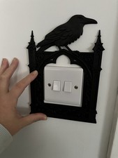 Gothic Raven Light Switch Frame Wall Plate