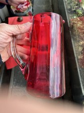 Vintage Cranberry Glass Water